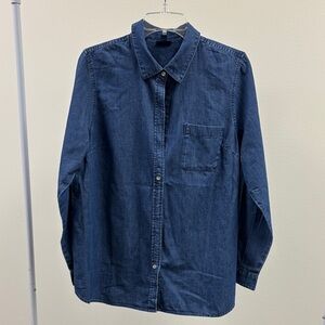 J. Jill Dark Blue Button-Down Shirt